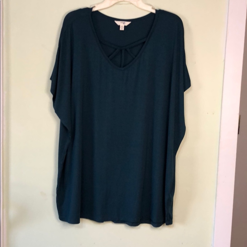 Terra sky crop sleeve blouse